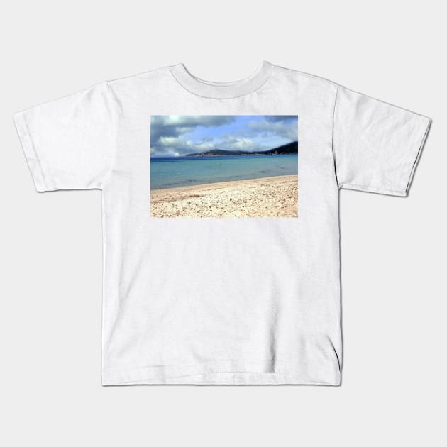 On the beach Kids T-Shirt by annalisa56